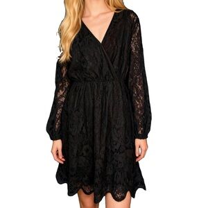 NEW Elegant Black Lace Dress Sz M